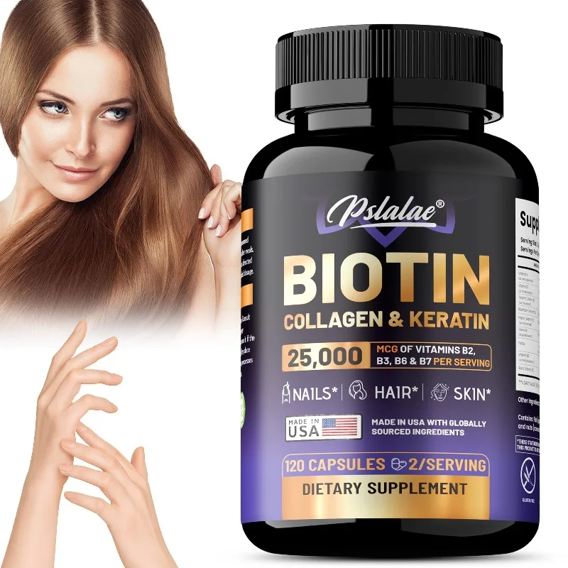 Biotin Hair Growth - Suplemento de queratina de colágeno de