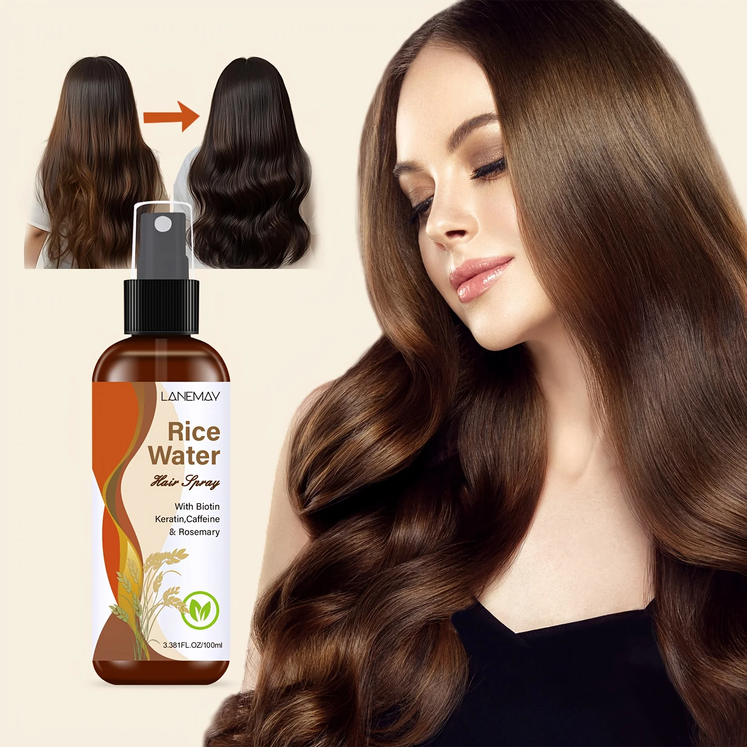 Biotin Hair Growth - Spray de cabelo com água de