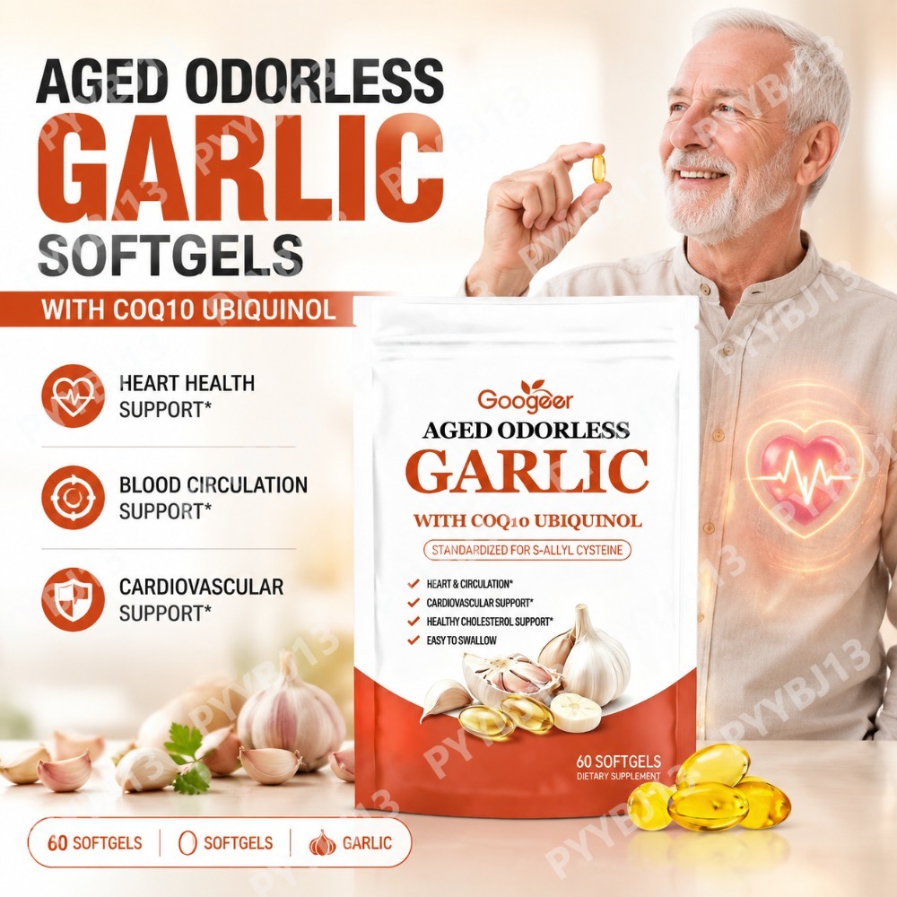 Coq10 Ubiquinol Softgel - Googeer Extrato de Alho Envelhecido Sem