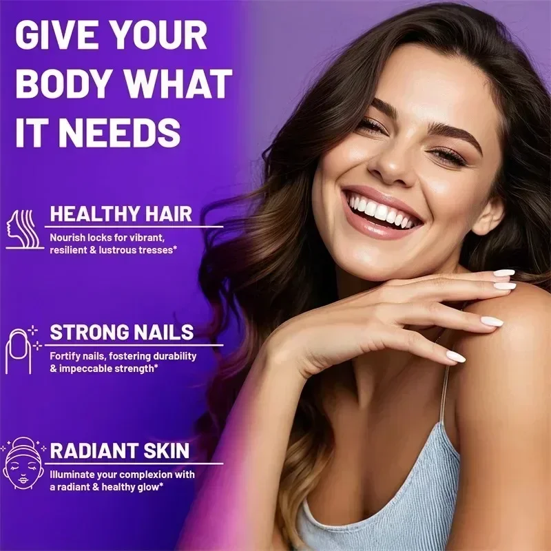 Suplemento de queratina de col - Biotin Hair Growth avaliação e preço