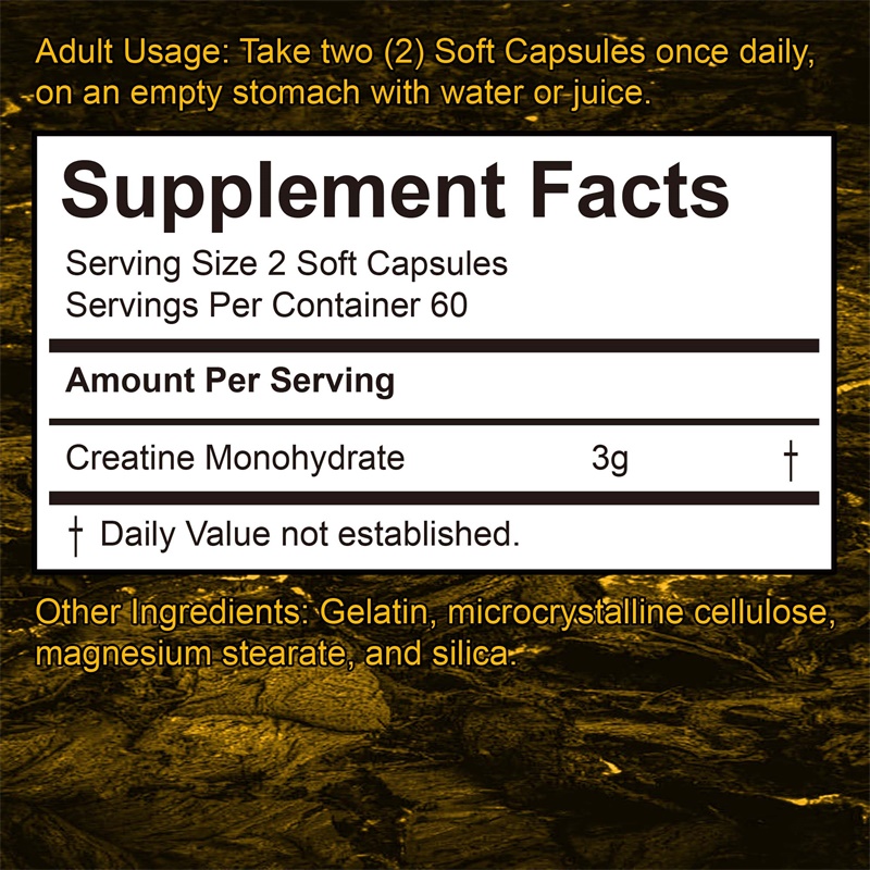 Cápsulas de monohidratos de cr - Pre Workout Supplement avaliação e preço