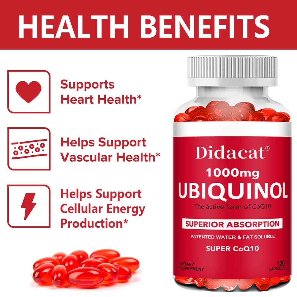 Ubiquinol CoQ10 1000mg Softgel - Coq10 Ubiquinol Softgel avaliação e preço