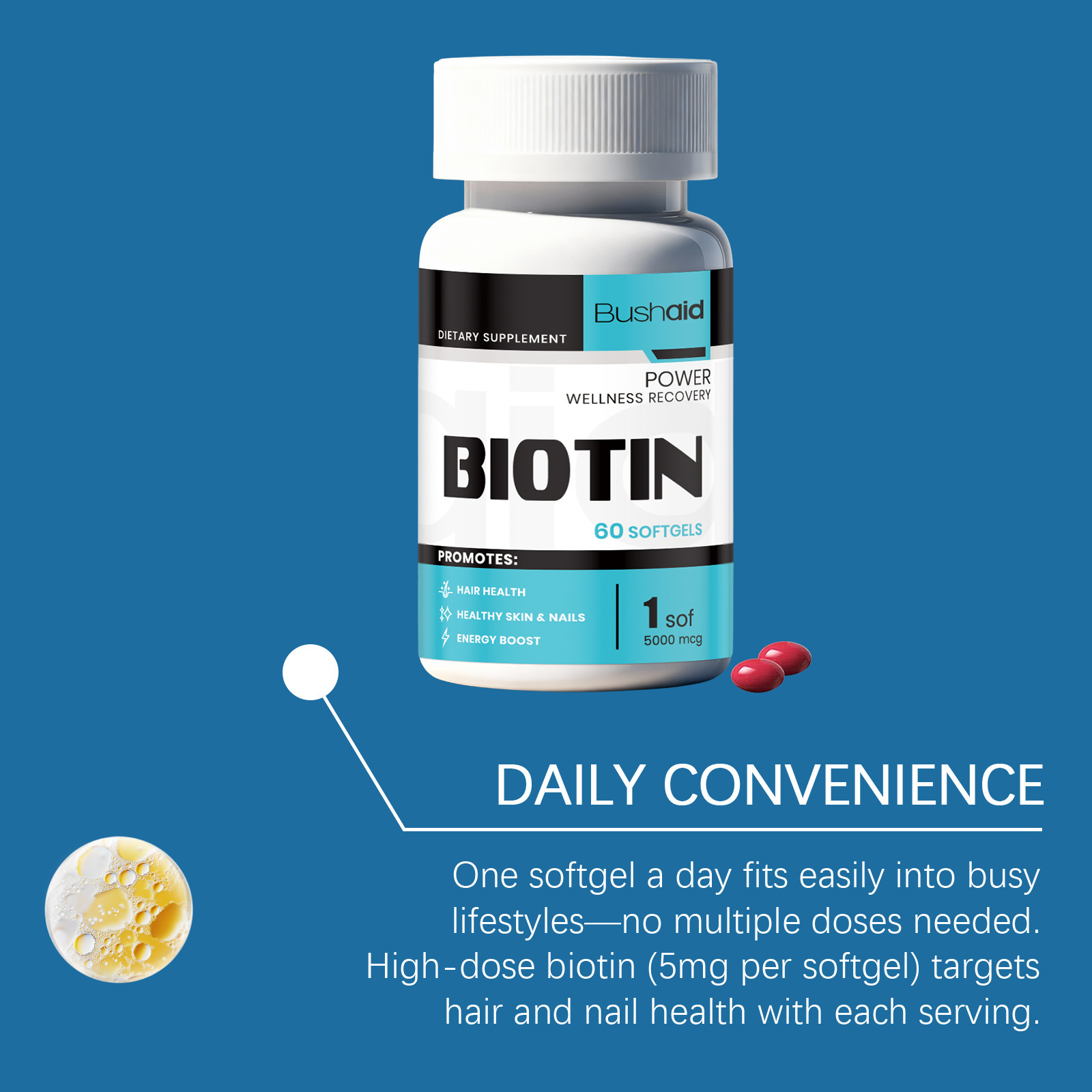 Biotina de Alta Potência, Vita - Biotin Hair Growth avaliação e preço