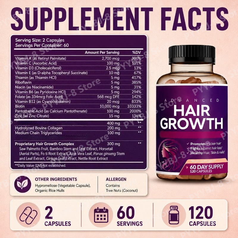 Vitaminas para Cabelo Feminino - Biotin Hair Growth avaliação e preço